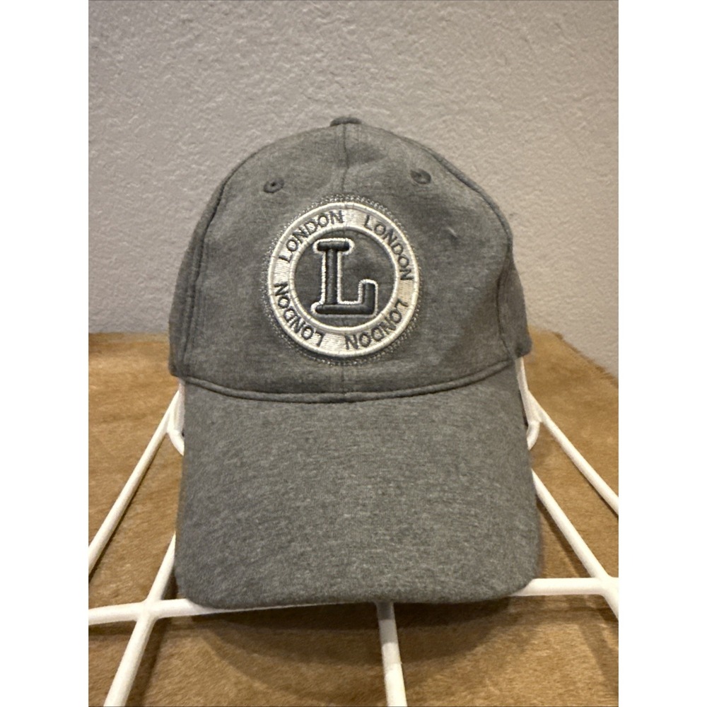 Robin Ruth London Mens Gray Embroidered Adjustable Baseball Hat Cap One‎ Size